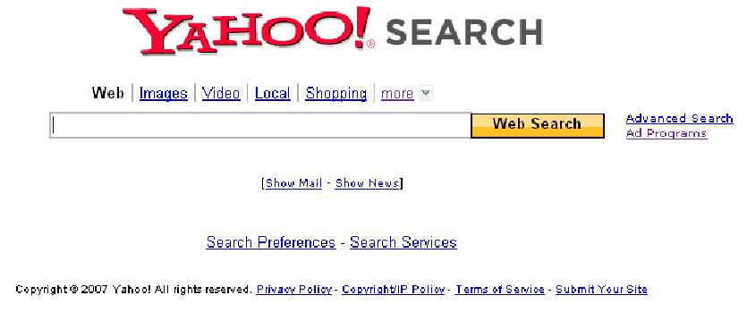 Không còn quá xa lạ với Yahoo Search Engine một thời