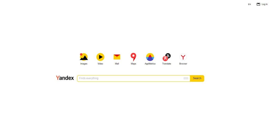 Người Nga rất ưa chuộng sử dụng Yandex Search Engine