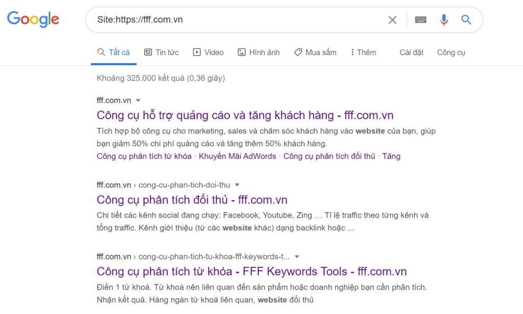 Lập chỉ mục Google 