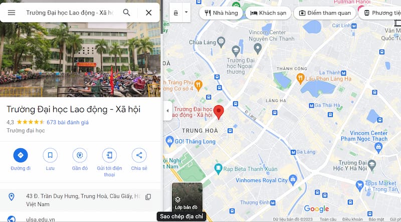 Cách ghim vị trí trên Google Maps với máy tính