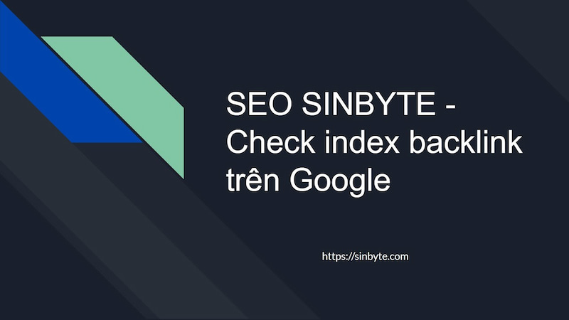 Index backlink bằng tool SEO Sinbyte