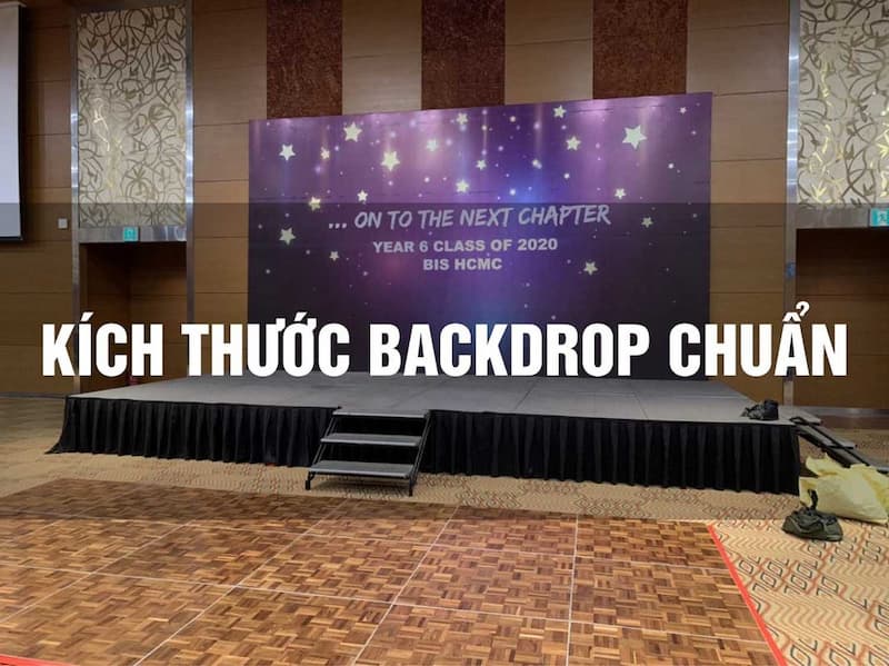 Kích thước backdrop phù hợp với không gian