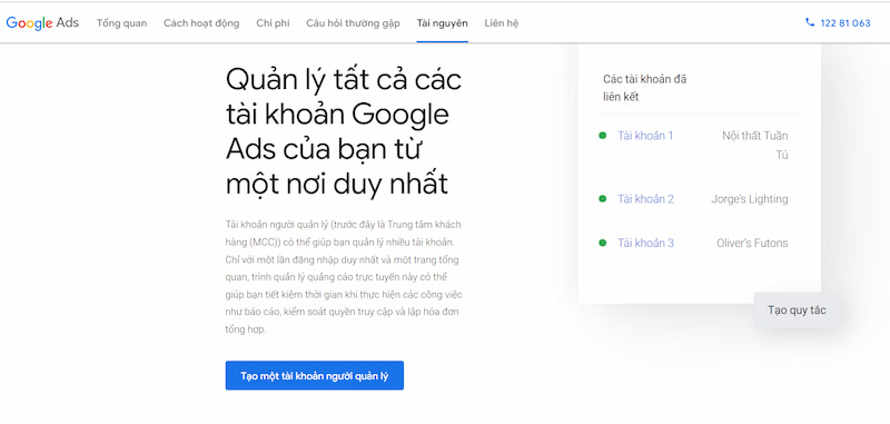 Cách tạo tài khoản người quản lý Google Ads đơn giản