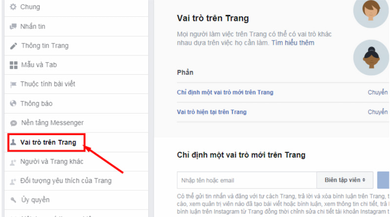 	
Thêm quản trị viên cho page trên Facebook