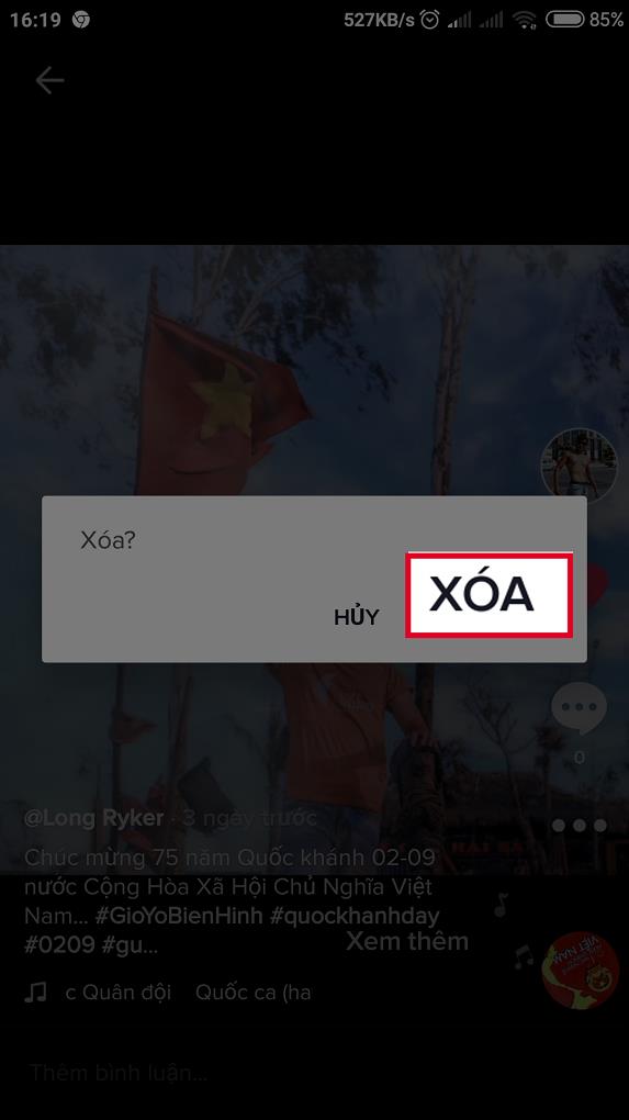 Cách xóa video đăng lại trên tiktok