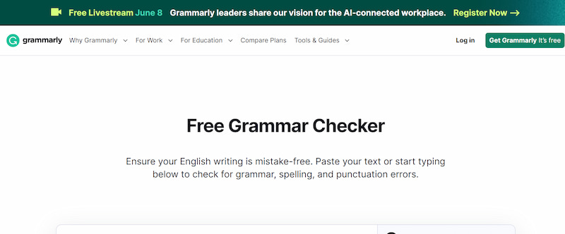 Phần mềm check đạo văn free - Grammarly