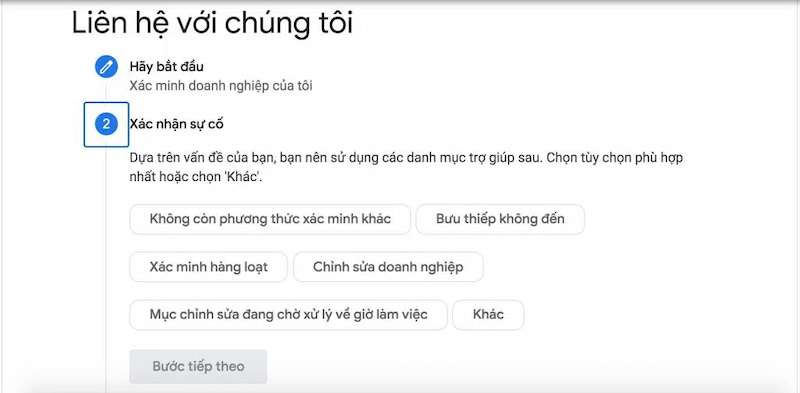 Xác minh doanh nghiệp trên Google Map bằng link Support