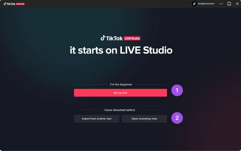 Cách mở Live Studio trên Tiktok