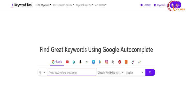 Công cụ SEO Keywordtool.io