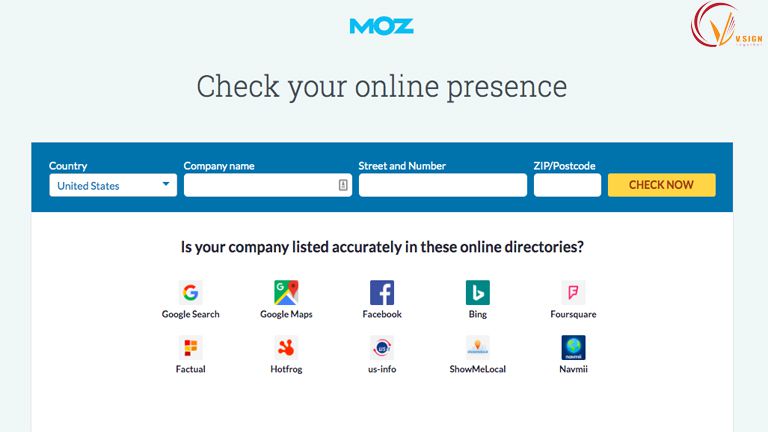 Moz Local Listing Score