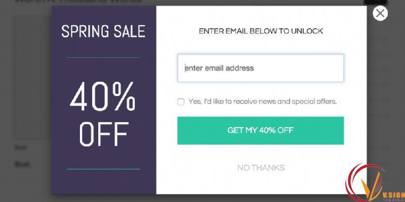 cách thu thập email khách hàng bằng pop up