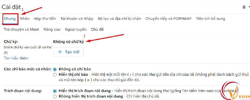 tạo chữ ký email bằng gmail