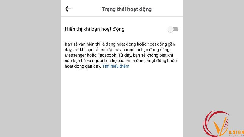 tắt trên app facebook